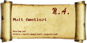 Mult Ametiszt névjegykártya